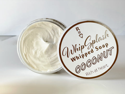 Coconut WhipSplash Whipped Soap. Vegan and cruelty-free moisture body wash.