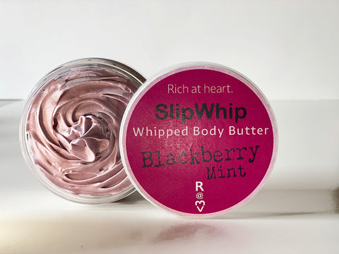 Blackberry Mint SlipWhip Whipped Body Butter, shea butter, cocoa butter, vegan, cruelty-free